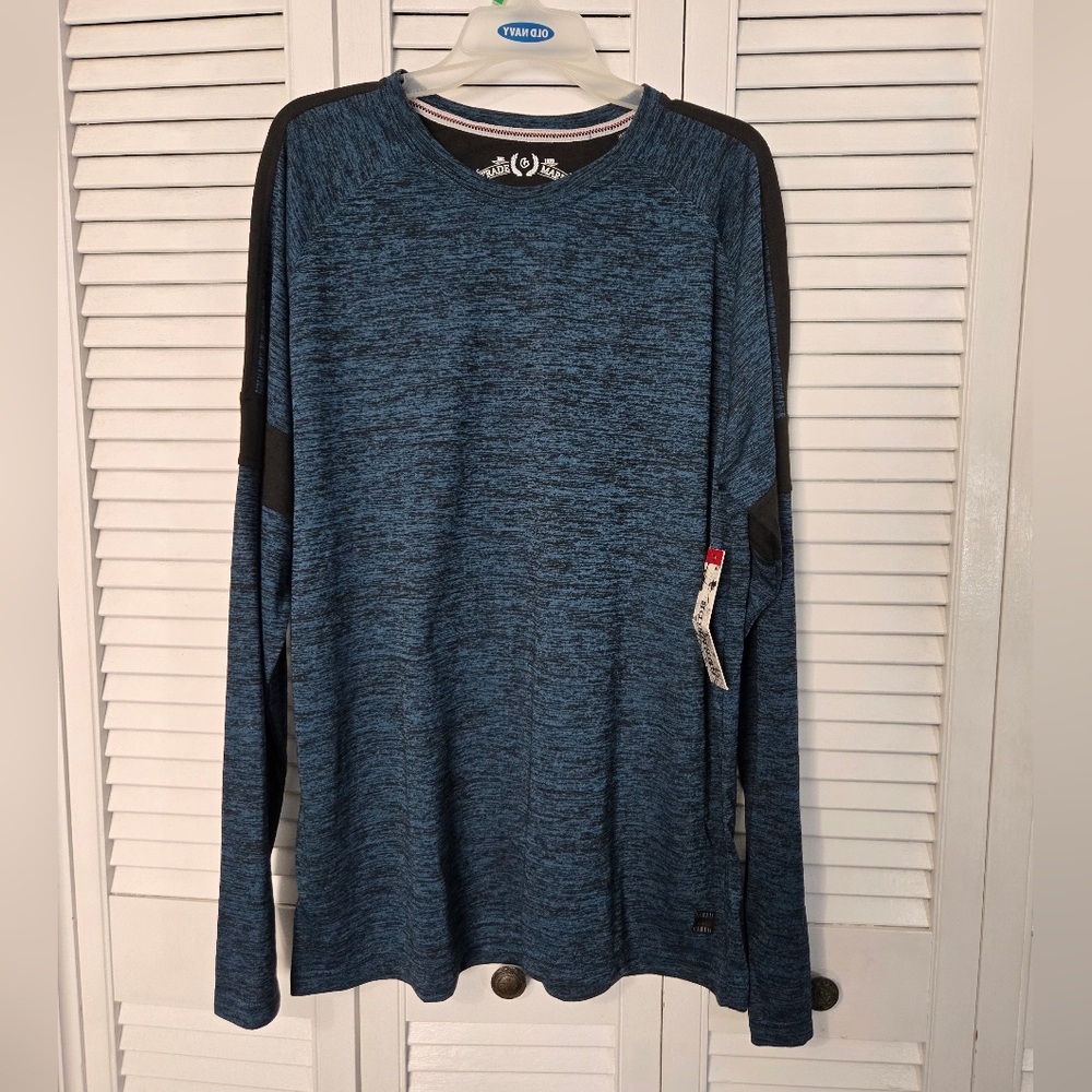 Burnside Heathered Blue Long Sleeve Tee